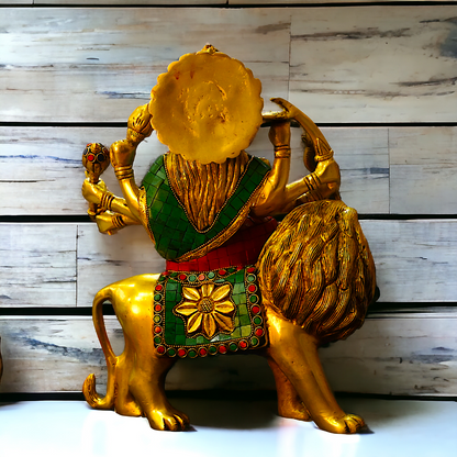 Large Buy Brass Durga Maa with stone work Idol - 34 cm Nikuressence