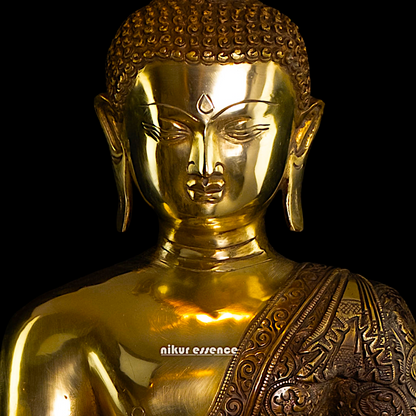 Large Online Brass Buddha Meditation Idol - 55.88 cm Nikuressence