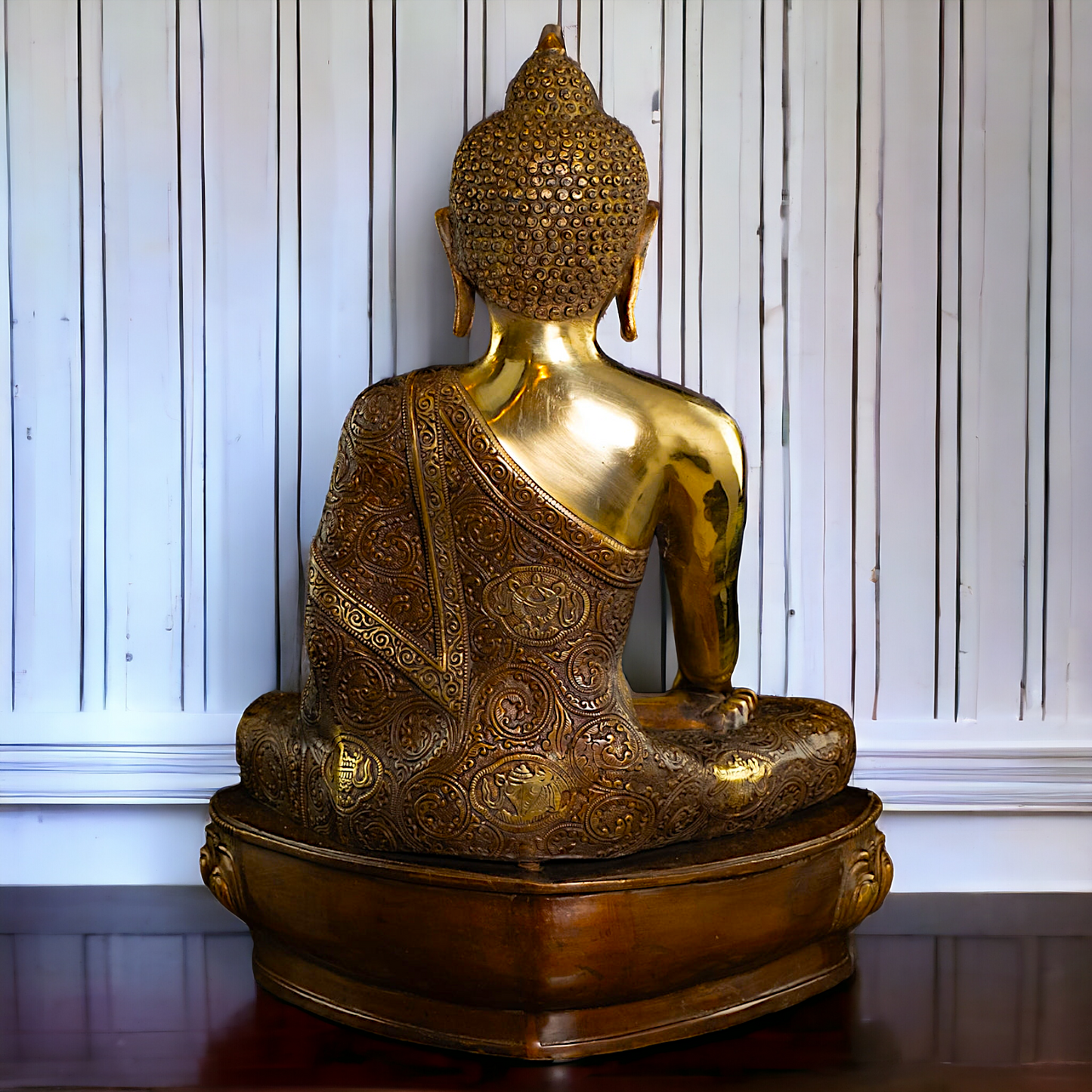 Large Online Brass Buddha Meditation Idol - 55.88 cm Nikuressence