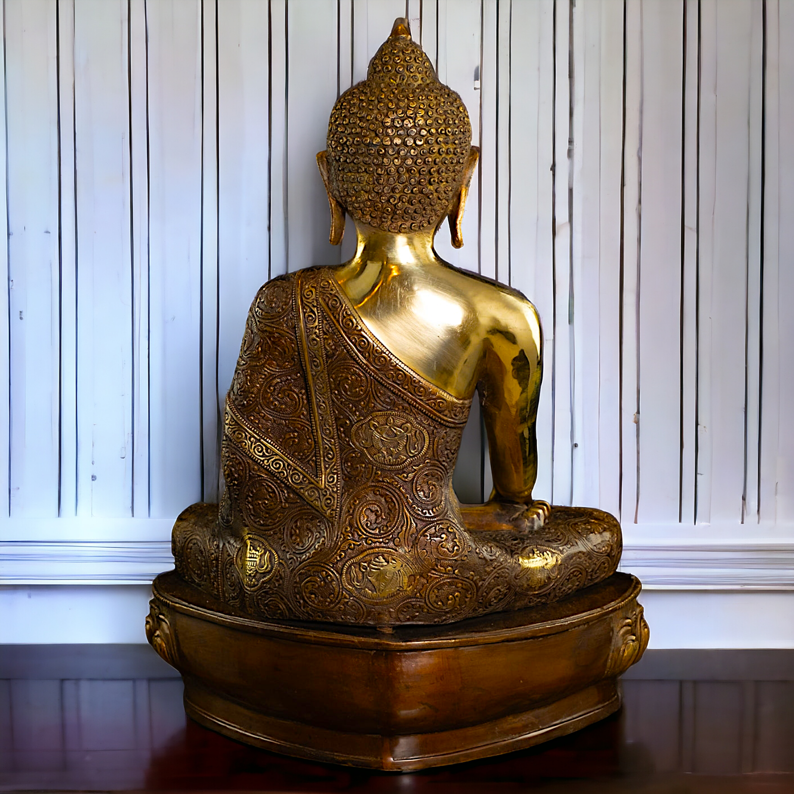Large Online Brass Buddha Meditation Idol - 55.88 cm Nikuressence