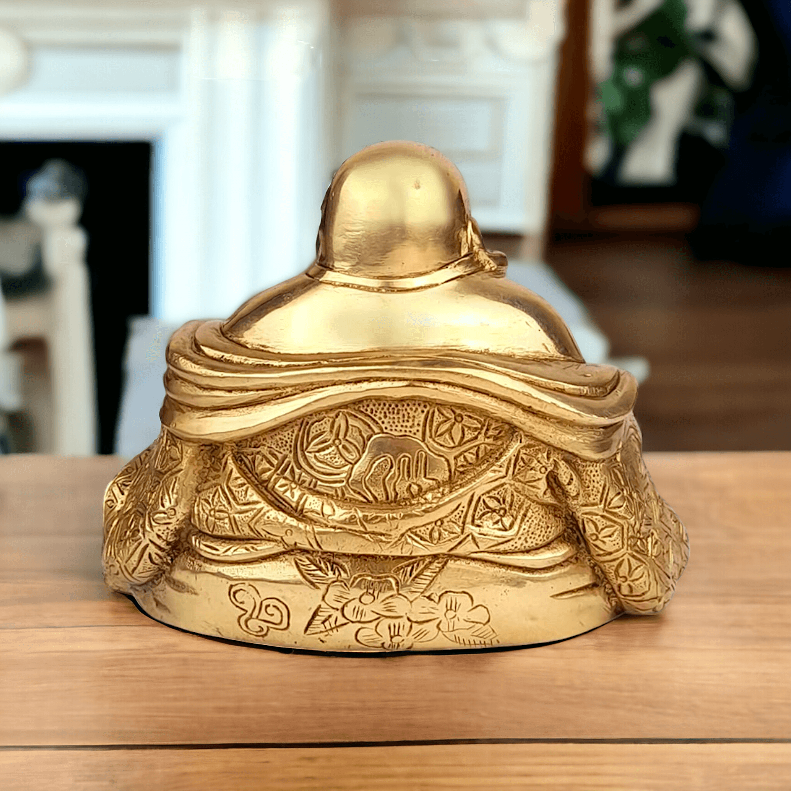 Buy Laughing Buddha Sitting Brass Statue - Enhance Prosperity, Joy, and Harmony with an Exquisite Decorative Piece Nikuressence