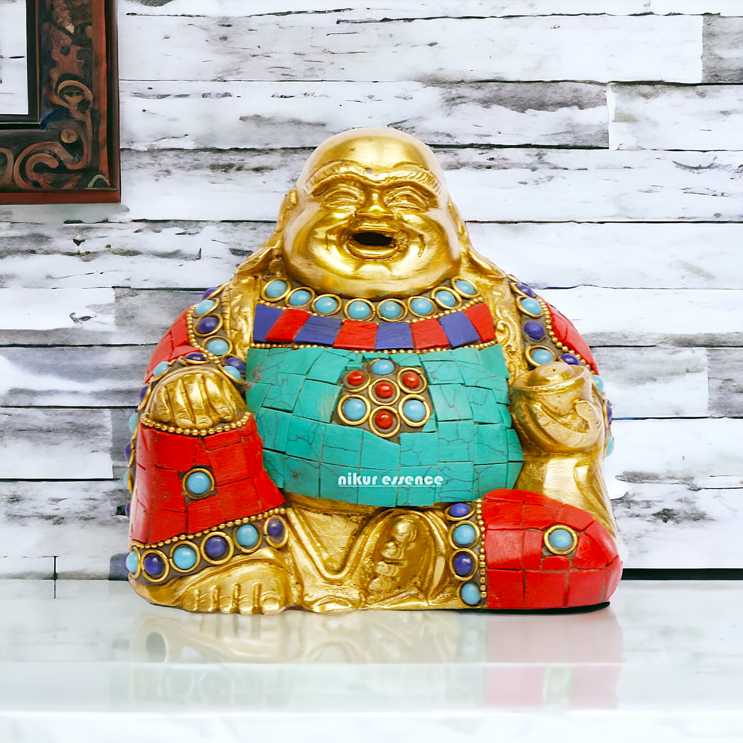 Buy Laughing Buddha Brass Statue – 4.5 Inches Tall Nikuressence