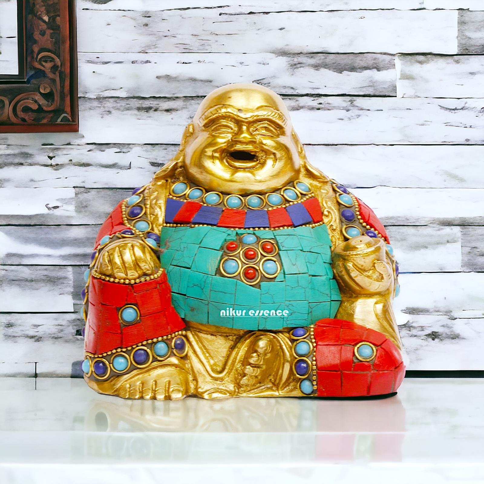 Buy Laughing Buddha Brass Statue – 4.5 Inches Tall Nikuressence