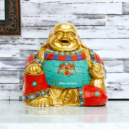 Buy Laughing Buddha Brass Statue – 4.5 Inches Tall Nikuressence