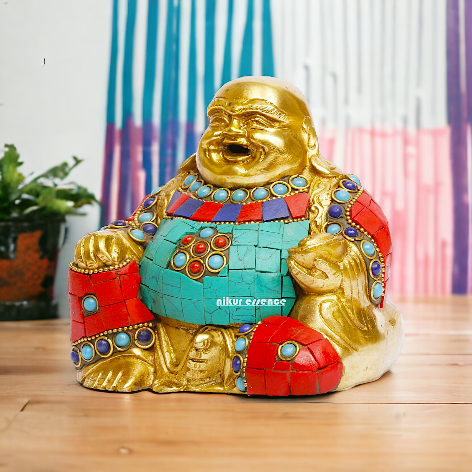 Buy Laughing Buddha Brass Statue – 4.5 Inches Tall Nikuressence