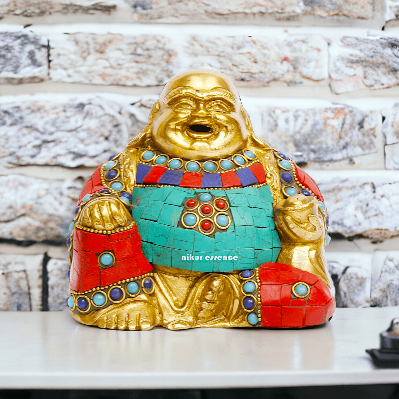 Buy Laughing Buddha Brass Statue – 4.5 Inches Tall Nikuressence