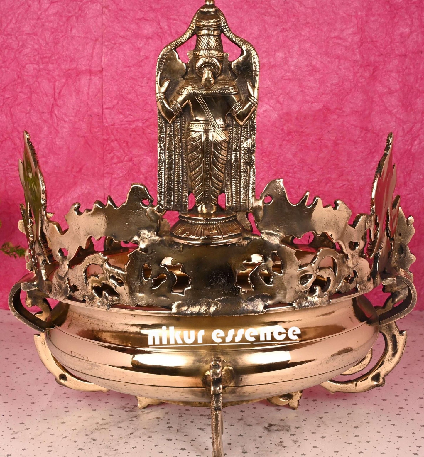 Antique Finish Brass Vishnu Dus Avtar Urli Nikuressence