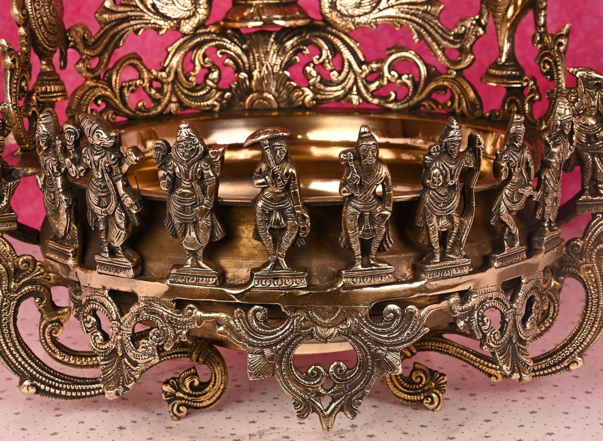 Antique Finish Brass Vishnu Dus Avtar Urli Nikuressence