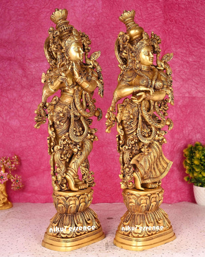 Buy Brass krishna Radha flute Nikur Essence - 29 Inch Nikuressence
