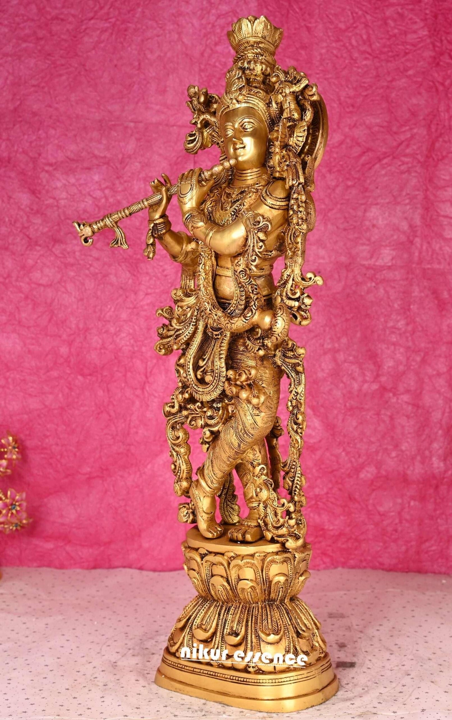 Buy online Krishna Statue | Buy Krishna Statue in Brass | Nikur essence | 30 Inch Nikuressence