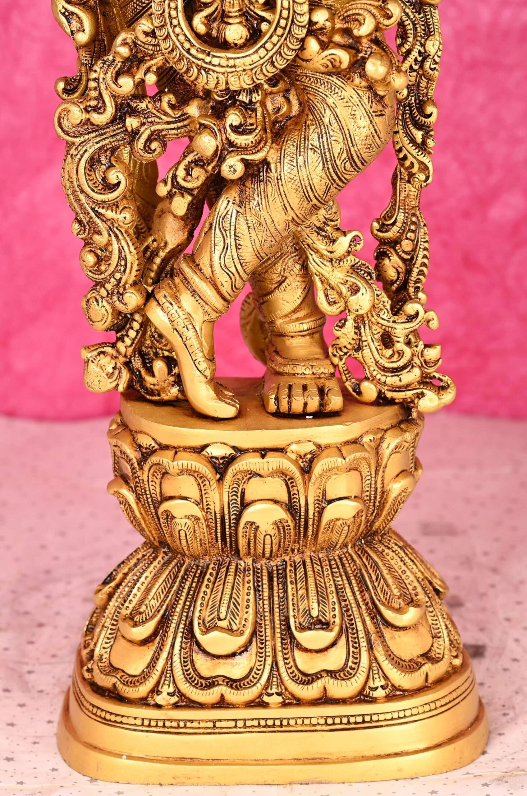Buy online Krishna Statue | Buy Krishna Statue in Brass | Nikur essence | 30 Inch Nikuressence