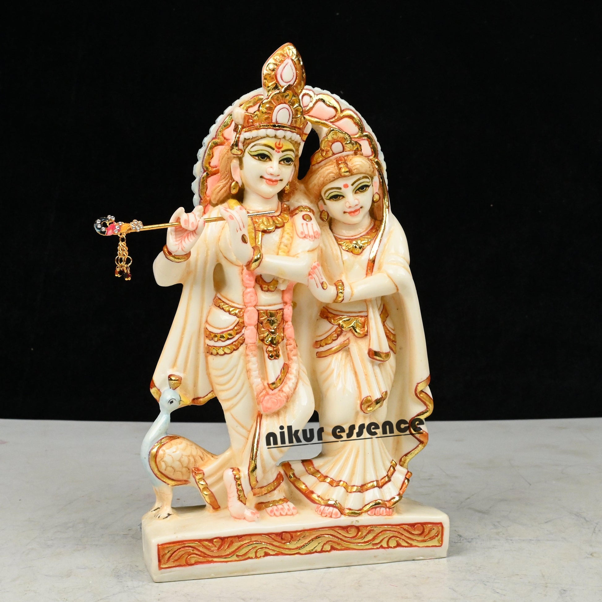 Buy Cultured Marble Radha Krishna Statue online -Marble Radha Krishna Nikuressence