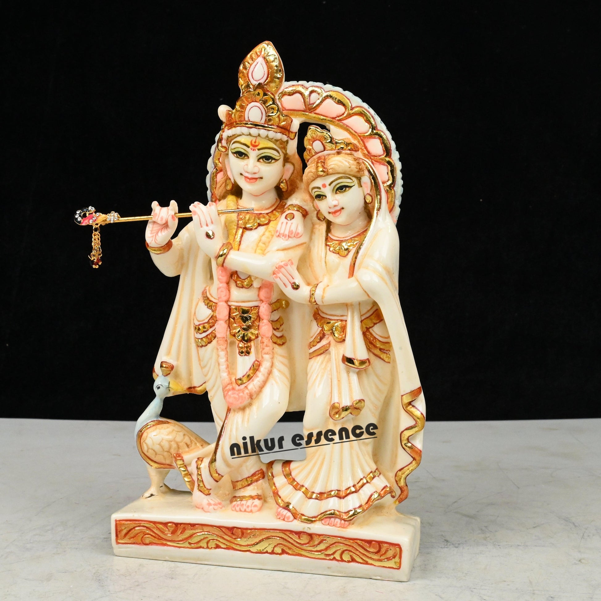 Buy Cultured Marble Radha Krishna Statue online -Marble Radha Krishna Nikuressence