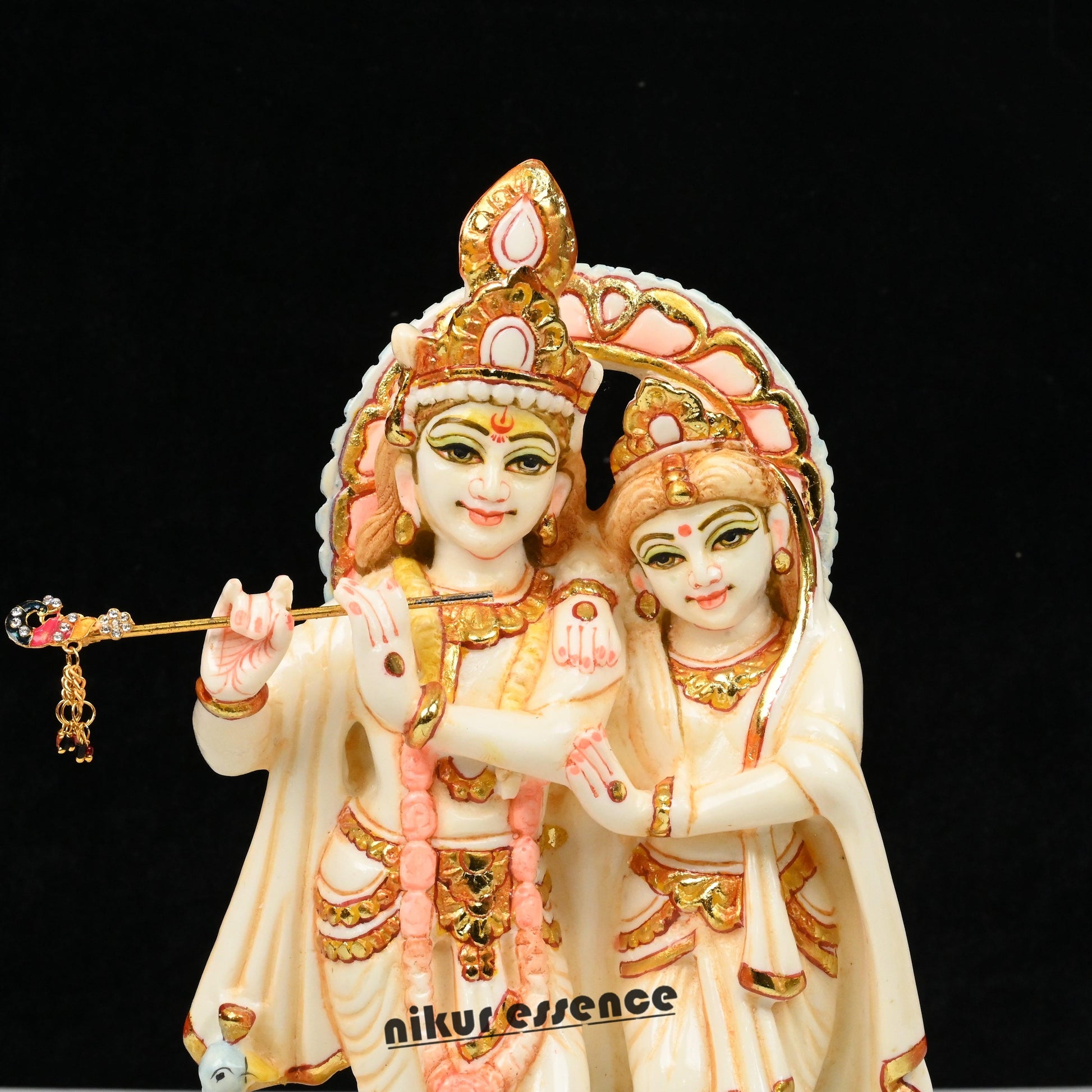 Buy Cultured Marble Radha Krishna Statue online -Marble Radha Krishna Nikuressence