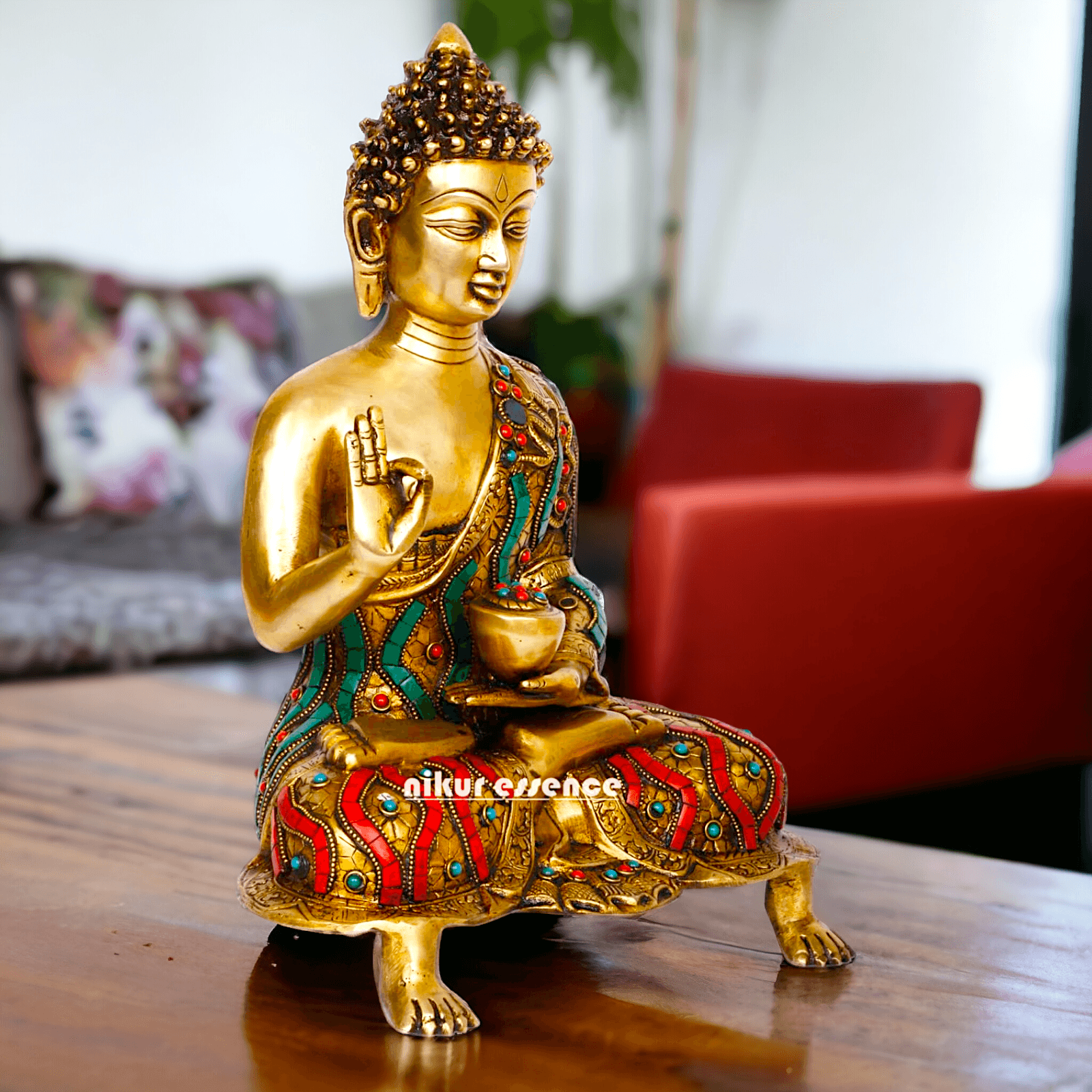 Buy Brass Meditating Buddha Statue Nikuressence