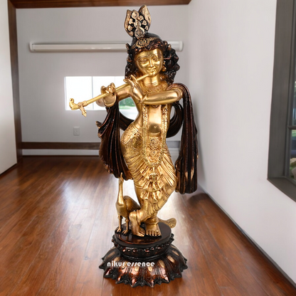 Online Braas Krishna Standing with Playing Flute - 68.5 cm Nikuressence