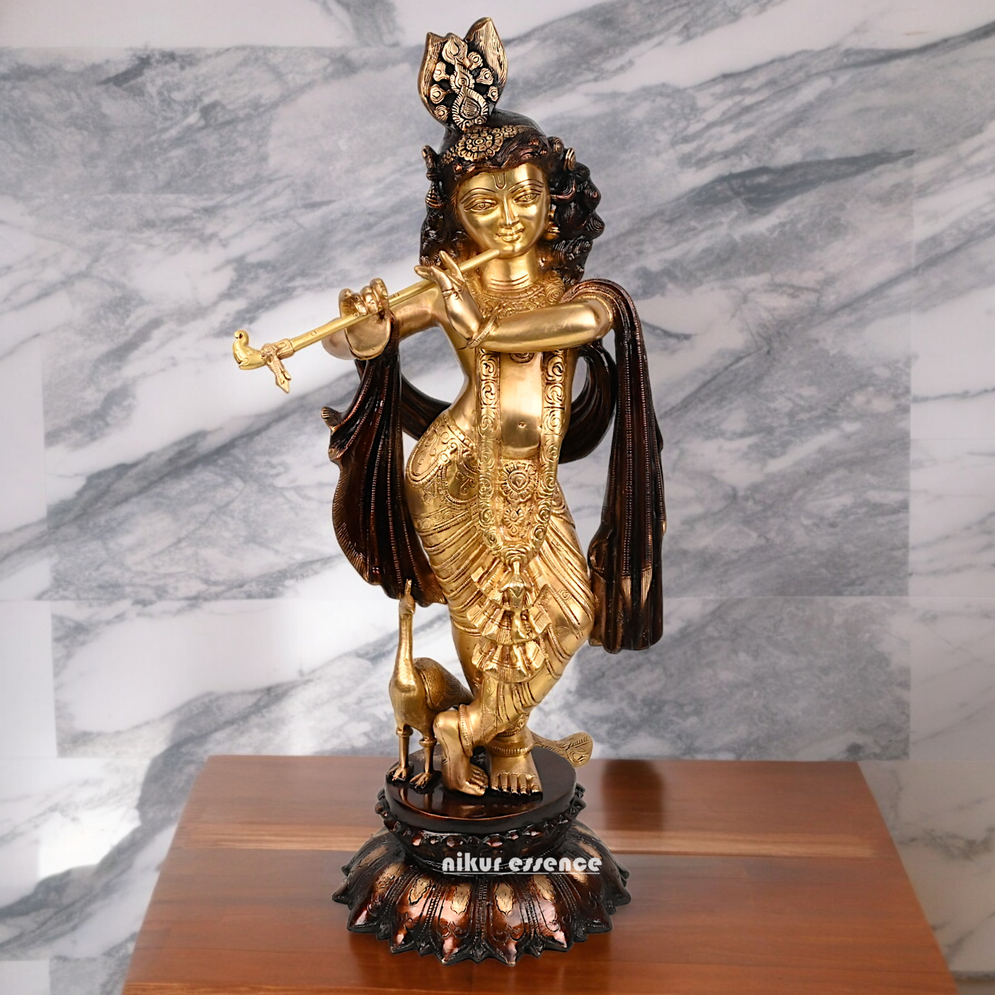 Online Braas Krishna Standing with Playing Flute - 68.5 cm Nikuressence