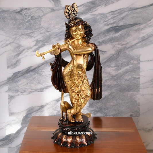 Online Braas Krishna Standing with Playing Flute - 68.5 cm Nikuressence