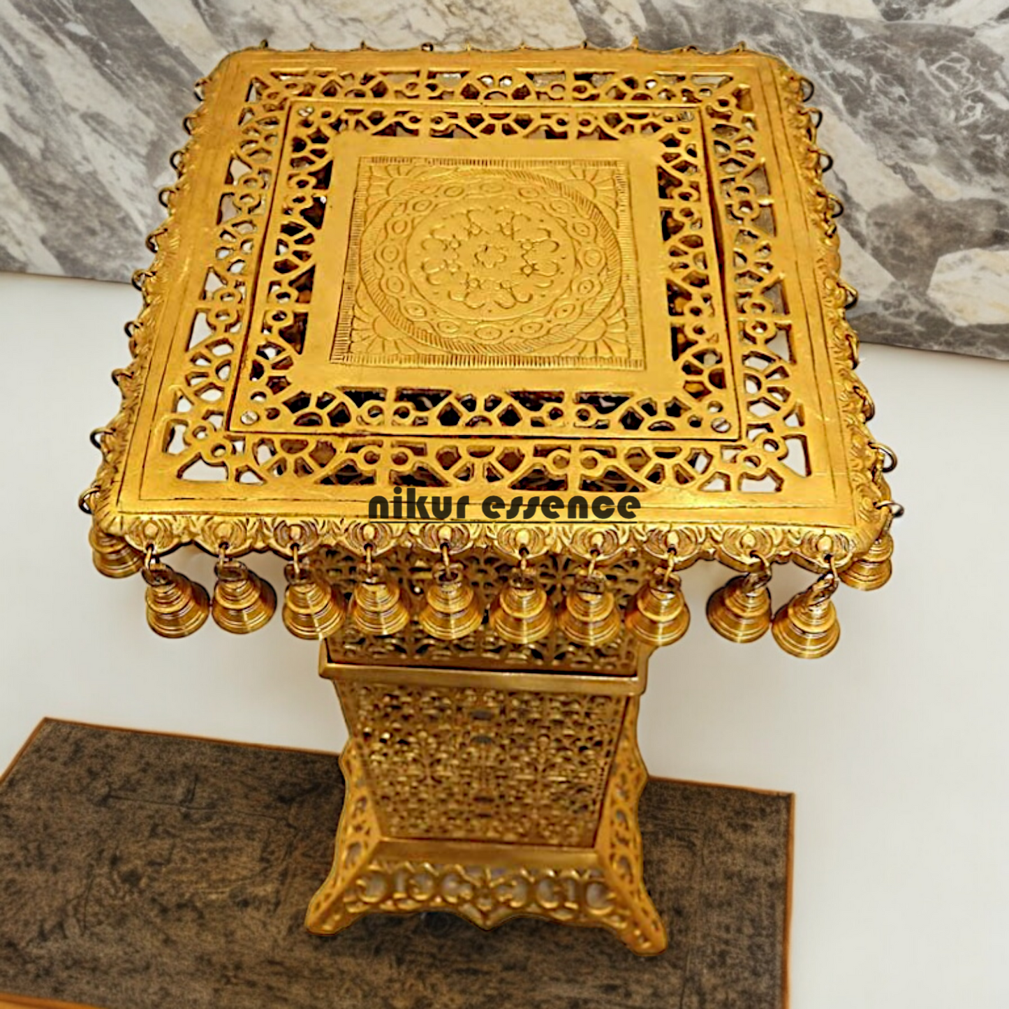 Large Stool chowki Brass - 31 Inches Nikuressence