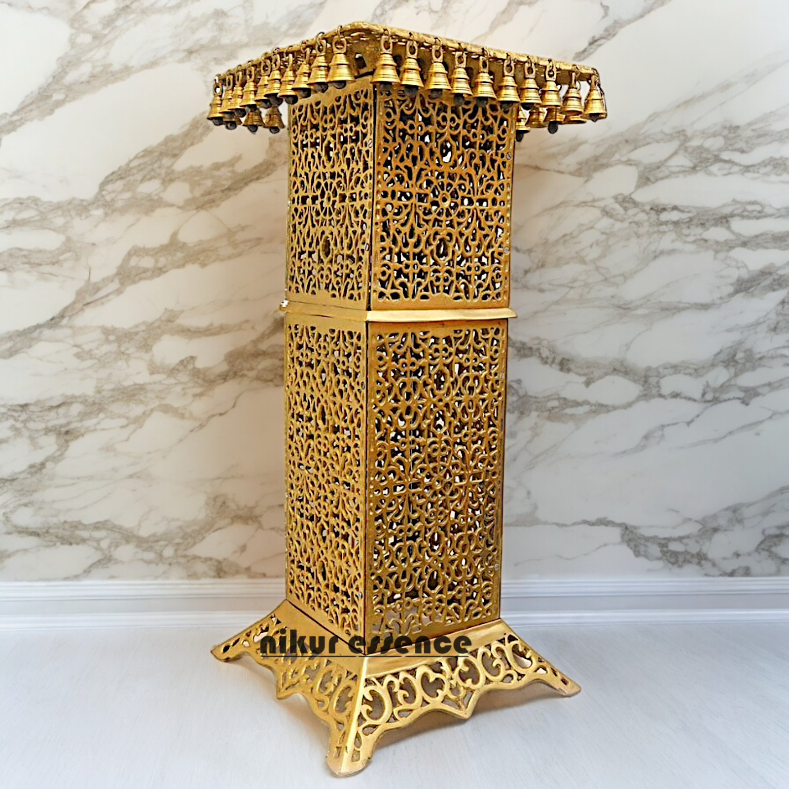Large Stool chowki Brass - 31 Inches Nikuressence