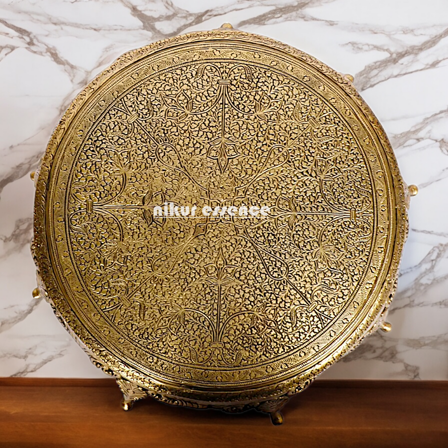 Chowki design pure Brass- 16 Inches Nikuressence