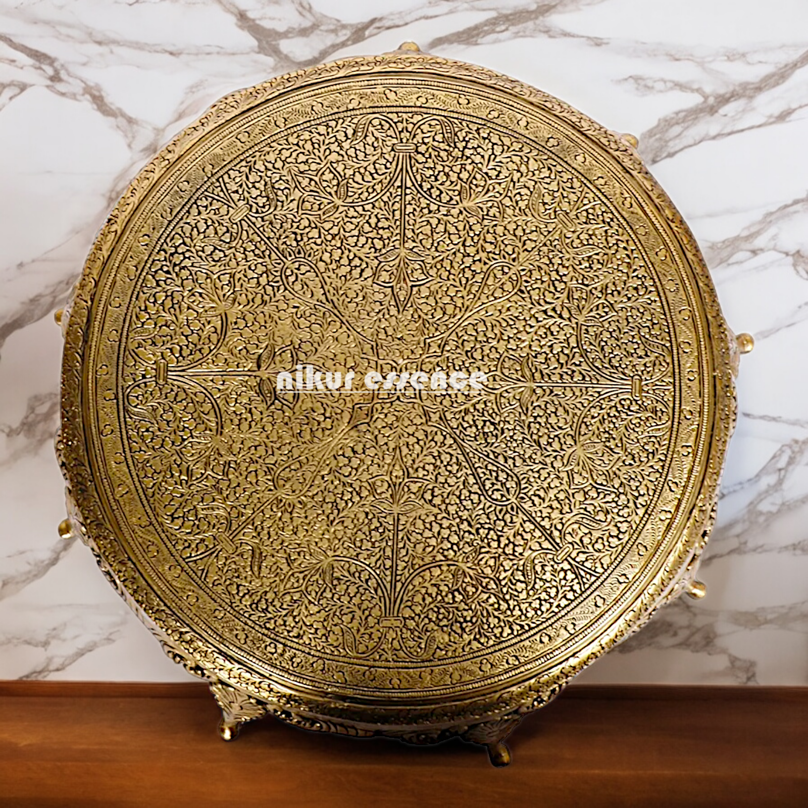 Chowki design pure Brass- 16 Inches Nikuressence