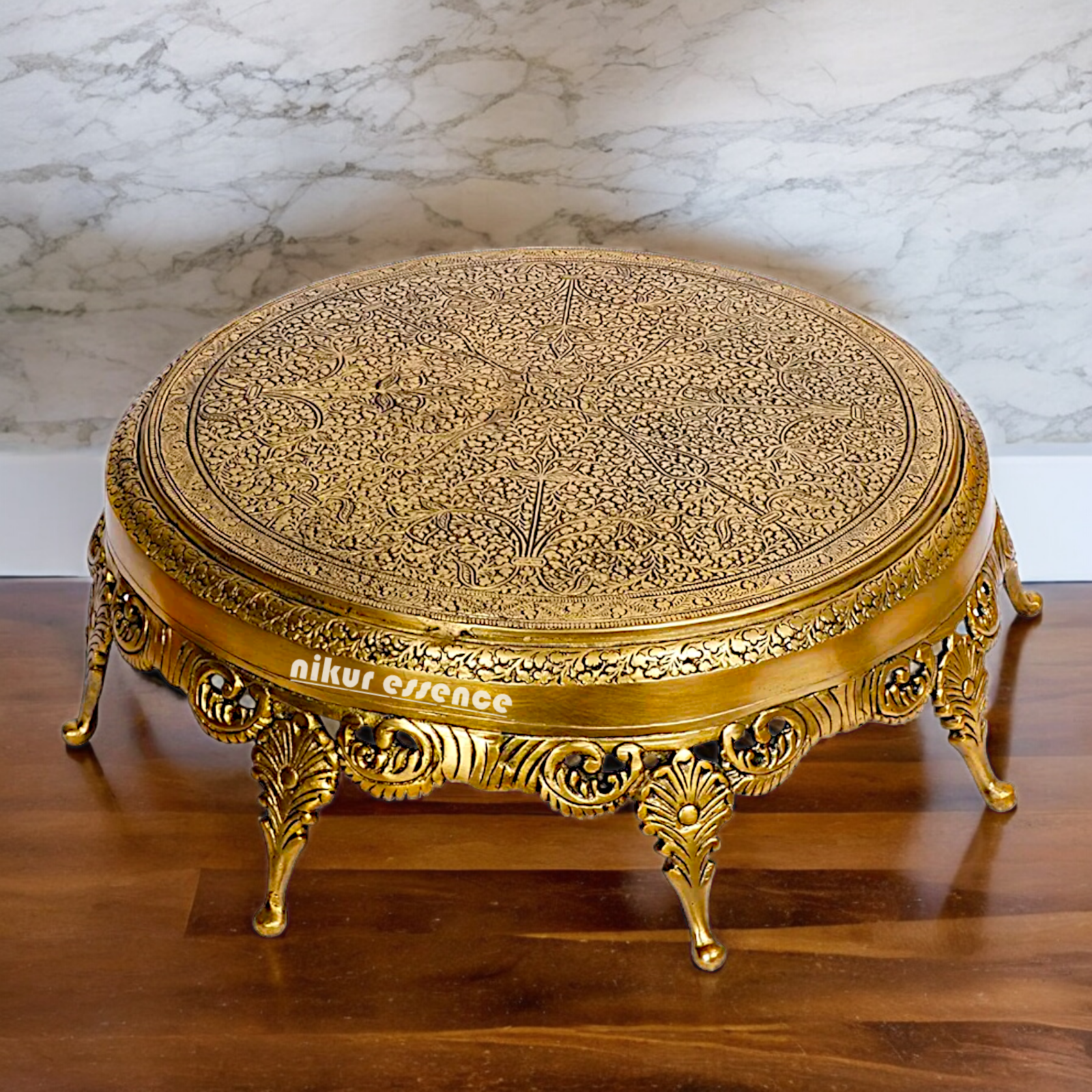 Chowki design pure Brass- 16 Inches Nikuressence