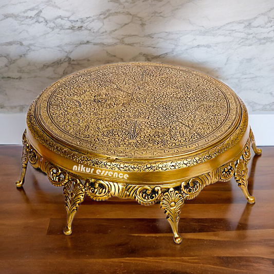 Chowki design pure Brass- 16 Inches Nikuressence