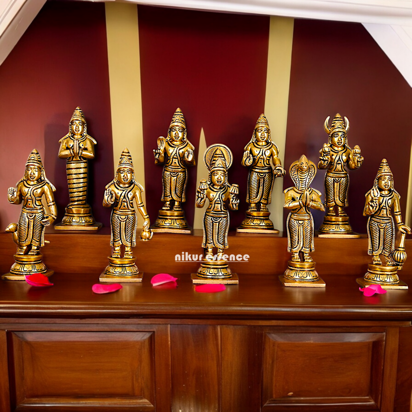 Solid Brass Navagraha statue -6 inches by nikur essence Nikuressence