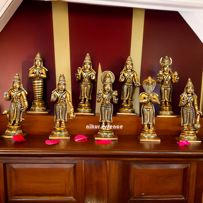 Solid Brass Navagraha statue -6 inches by nikur essence Nikuressence