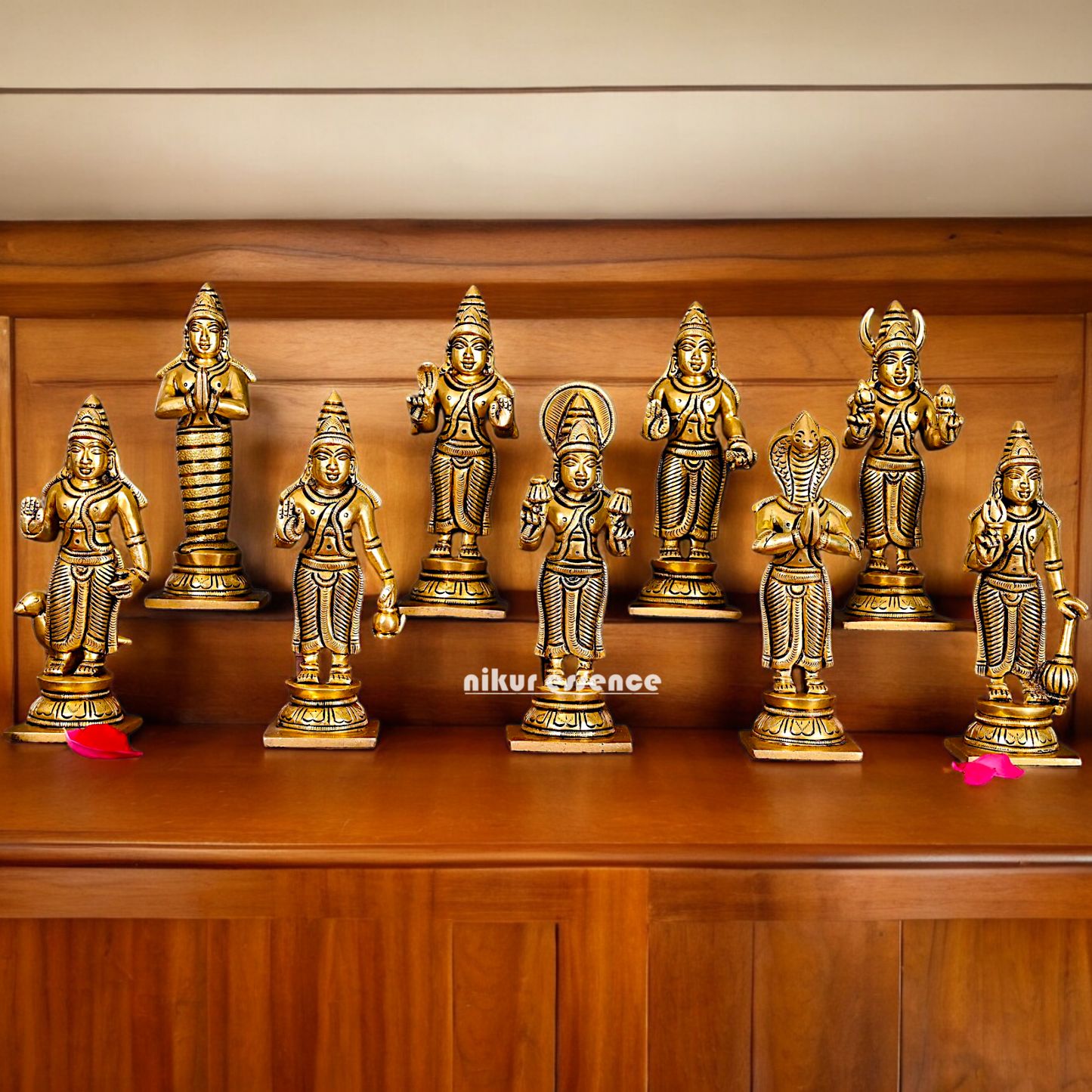 Solid Brass Navagraha statue -6 inches by nikur essence Nikuressence