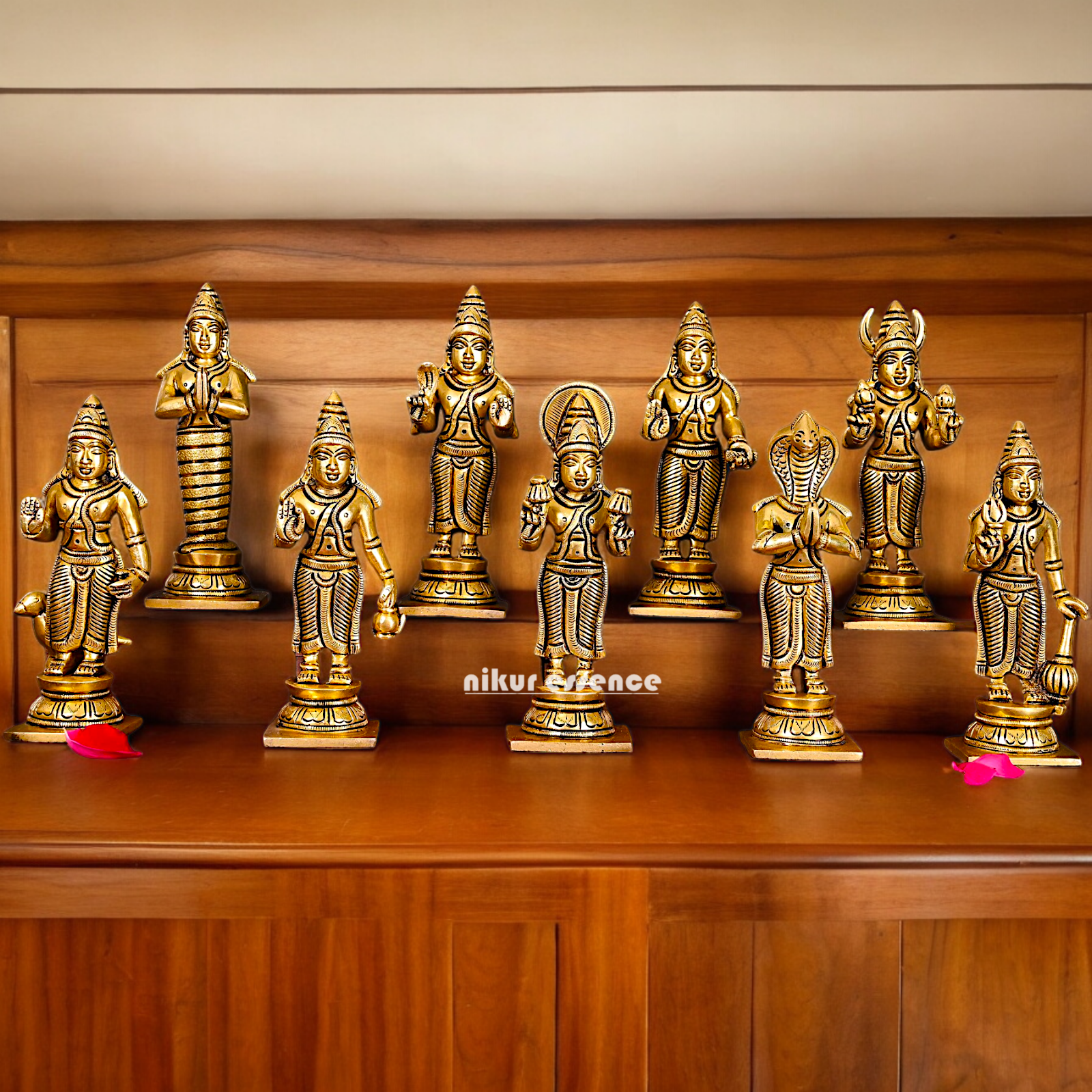Solid Brass Navagraha statue -6 inches by nikur essence Nikuressence