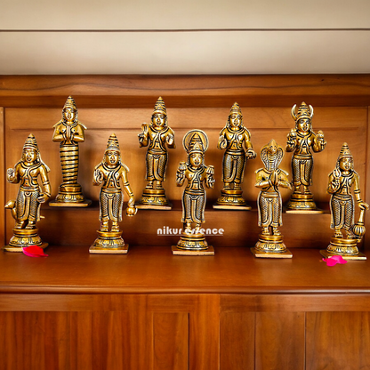 Solid Brass Navagraha statue -6 inches by nikur essence Nikuressence