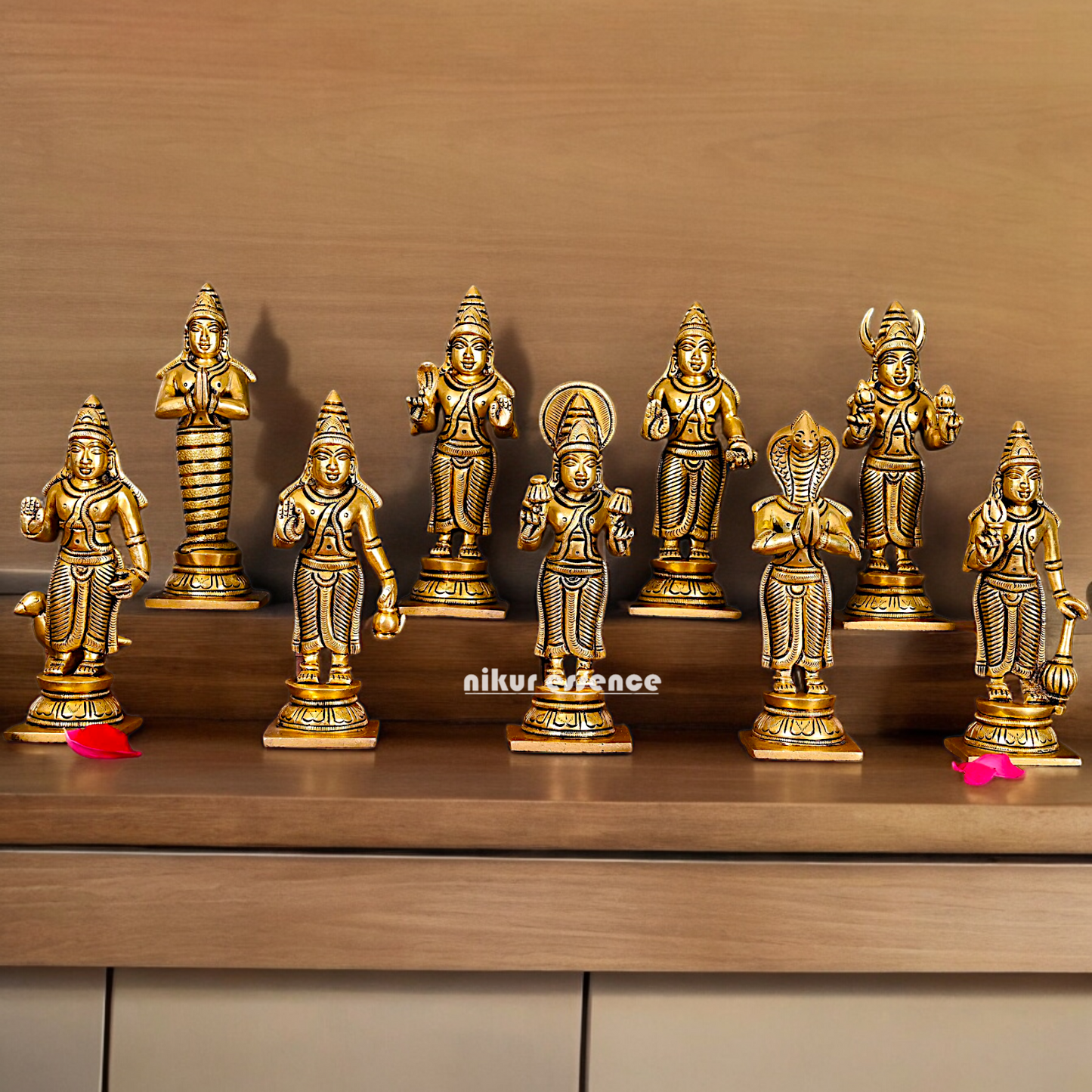 Solid Brass Navagraha statue -6 inches by nikur essence Nikuressence