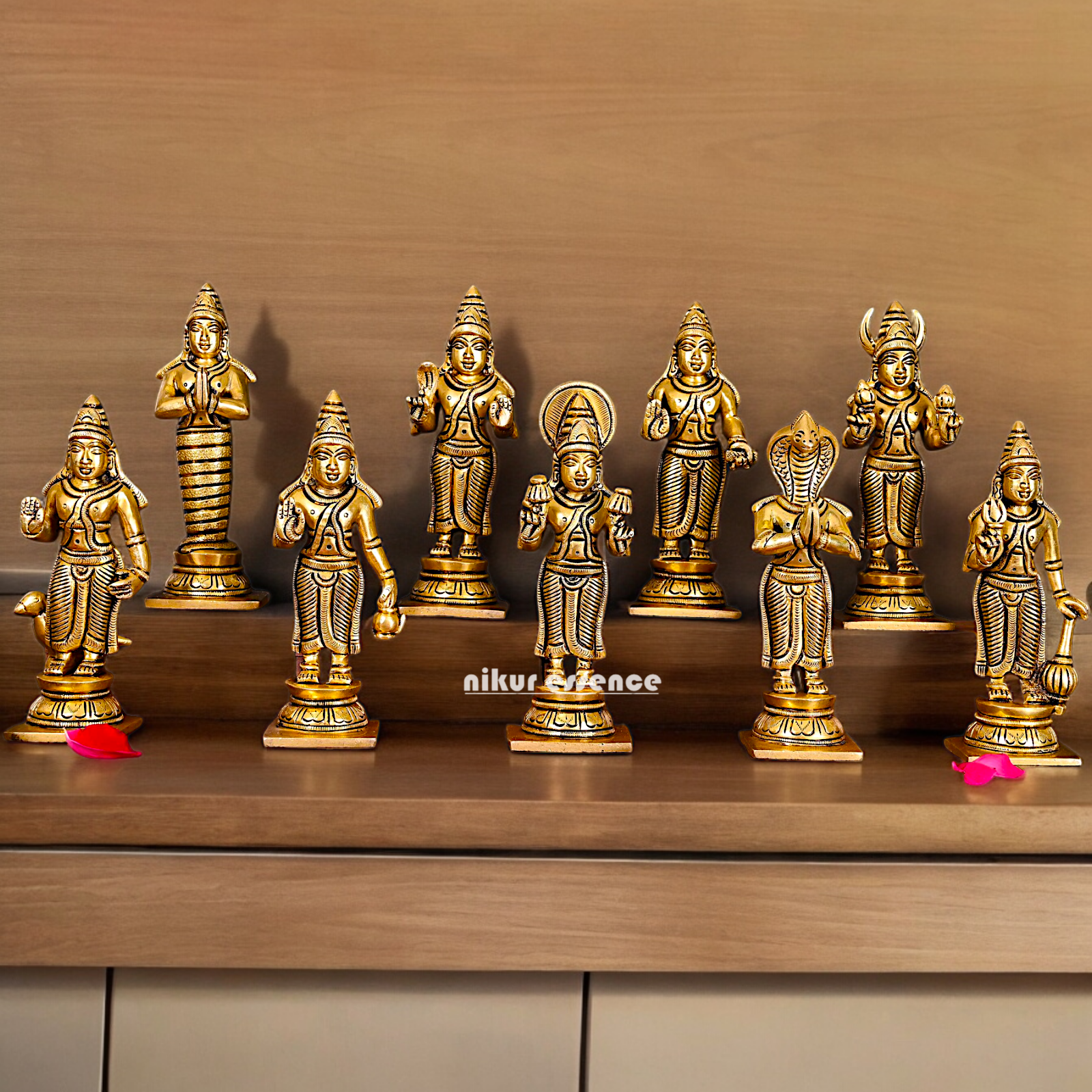 Solid Brass Navagraha statue -6 inches by nikur essence Nikuressence