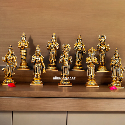 Solid Brass Navagraha statue -6 inches by nikur essence Nikuressence