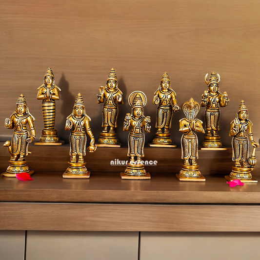 Solid Brass Navagraha statue -6 inches by nikur essence Nikuressence