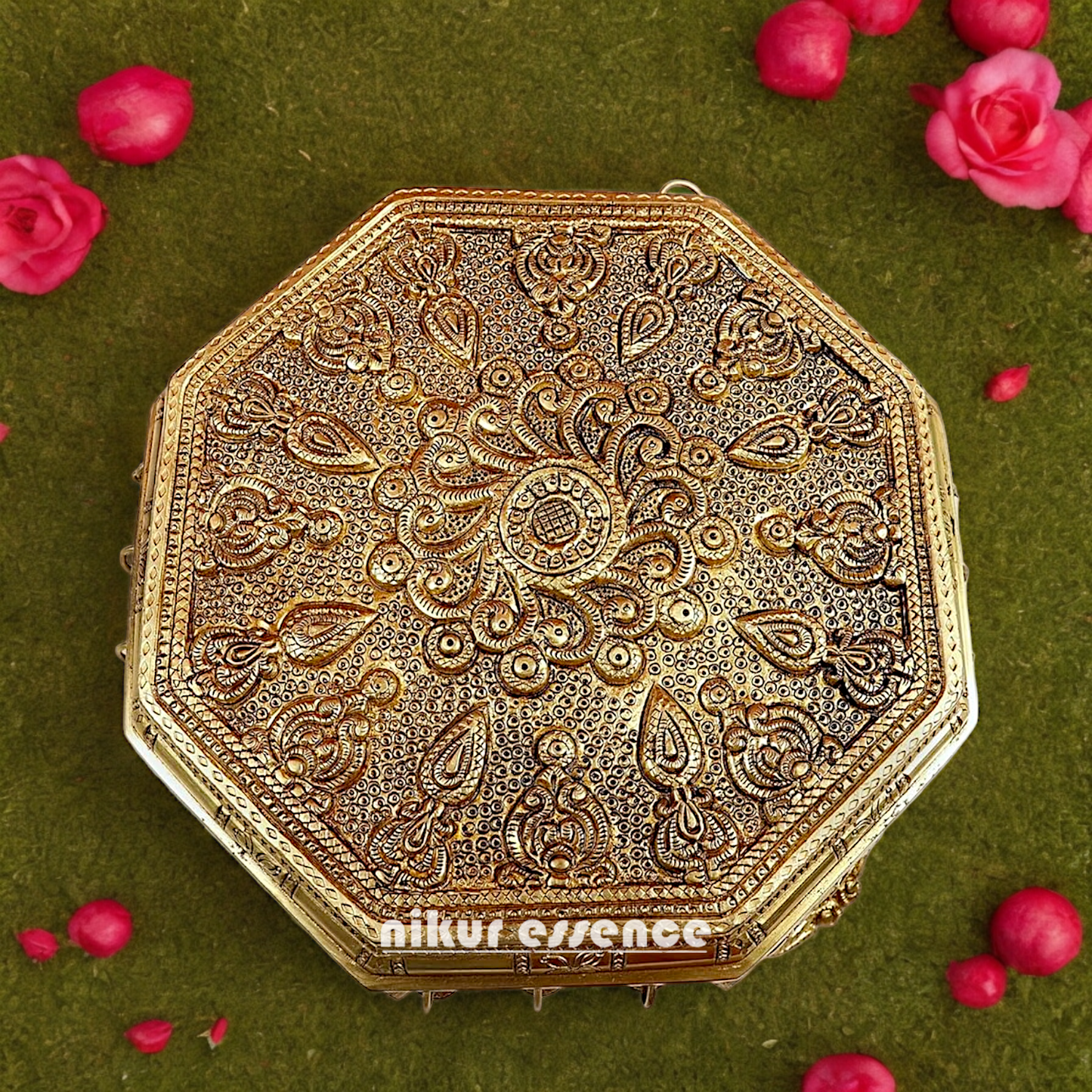 Chowki with Bells ghungroo solid Brass- 10 Inches Nikuressence