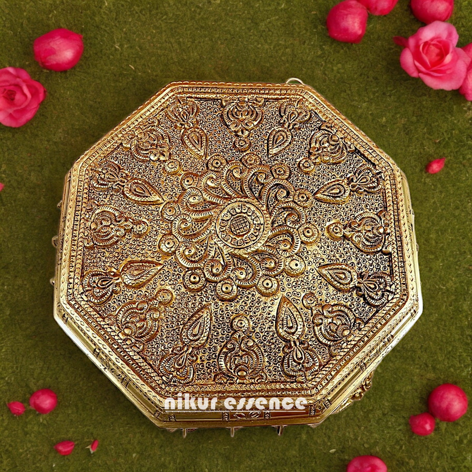 Chowki with Bells ghungroo solid Brass- 10 Inches Nikuressence