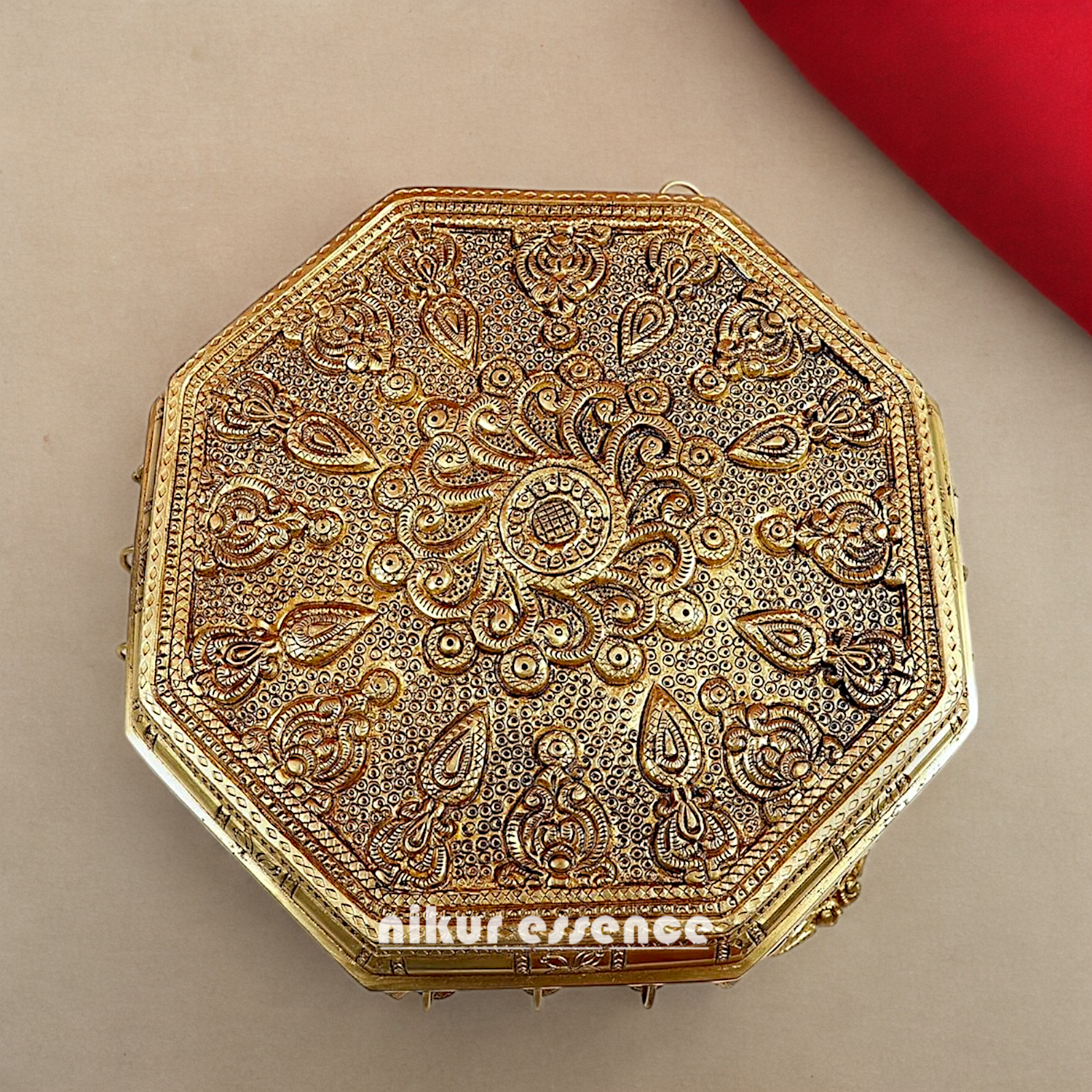 Chowki with Bells ghungroo solid Brass- 10 Inches Nikuressence