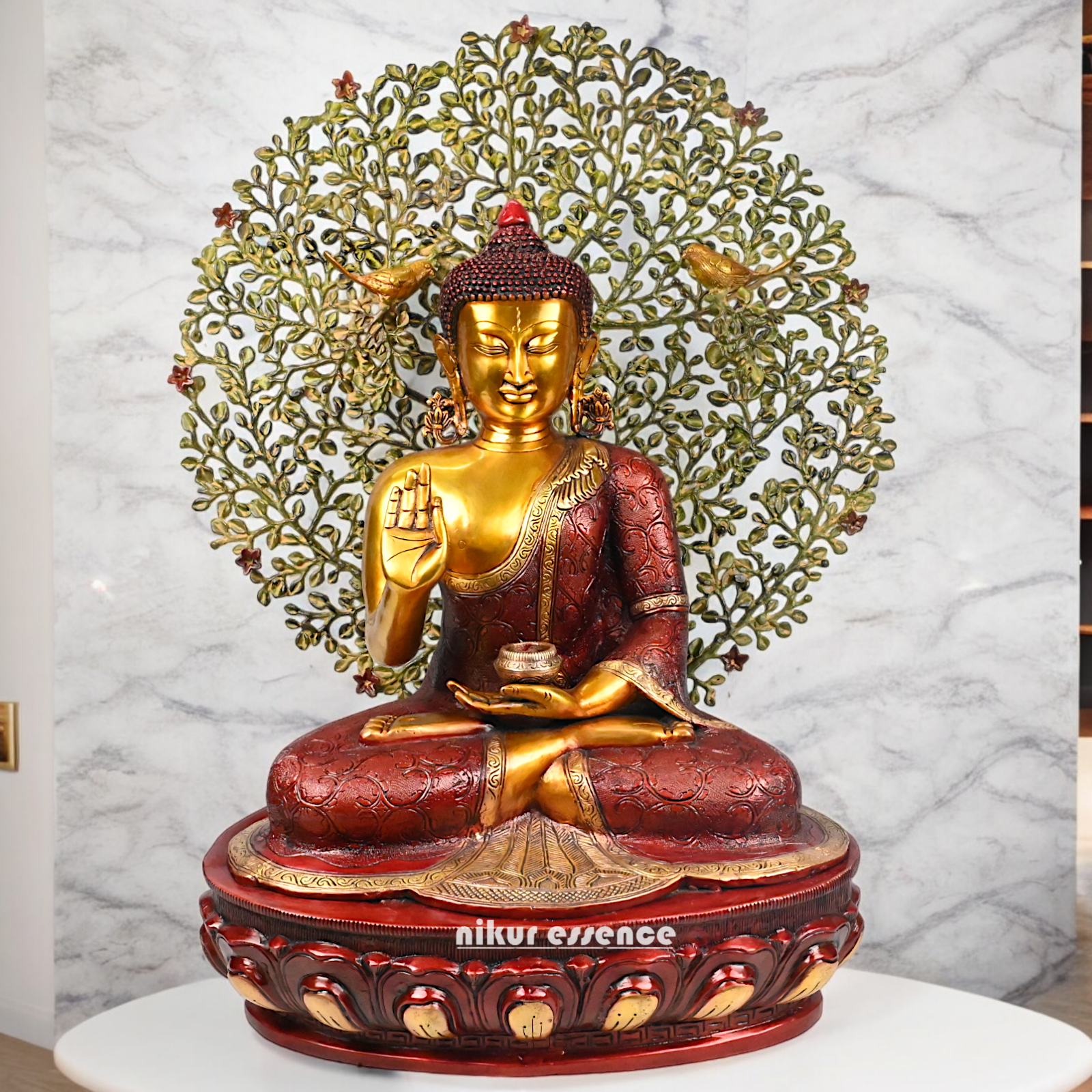 Buy Buddha Statue Depicting the Sermon Under the Bodhi Tree – 72 cm Height Nikuressence