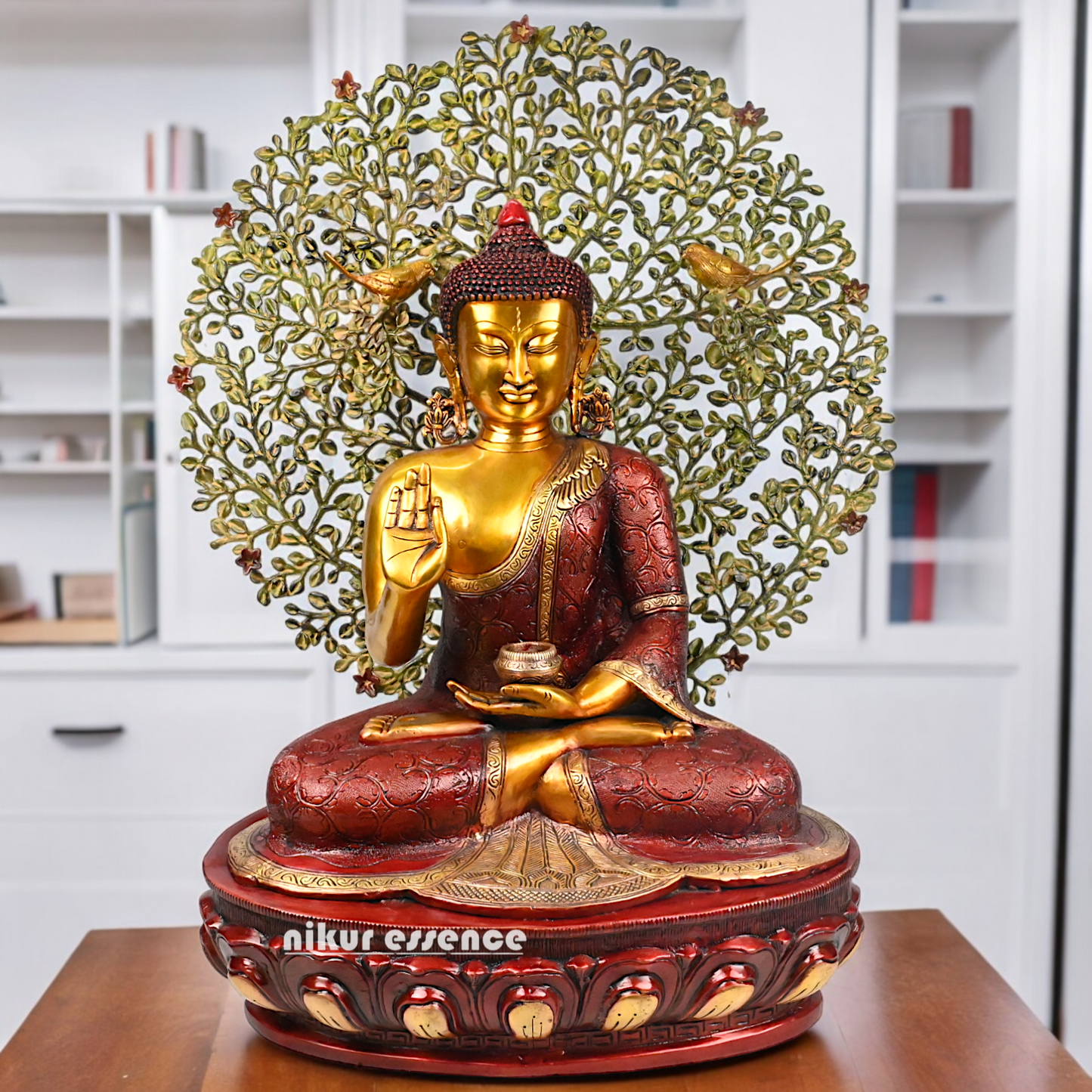 Buy Buddha Statue Depicting the Sermon Under the Bodhi Tree – 72 cm Height Nikuressence