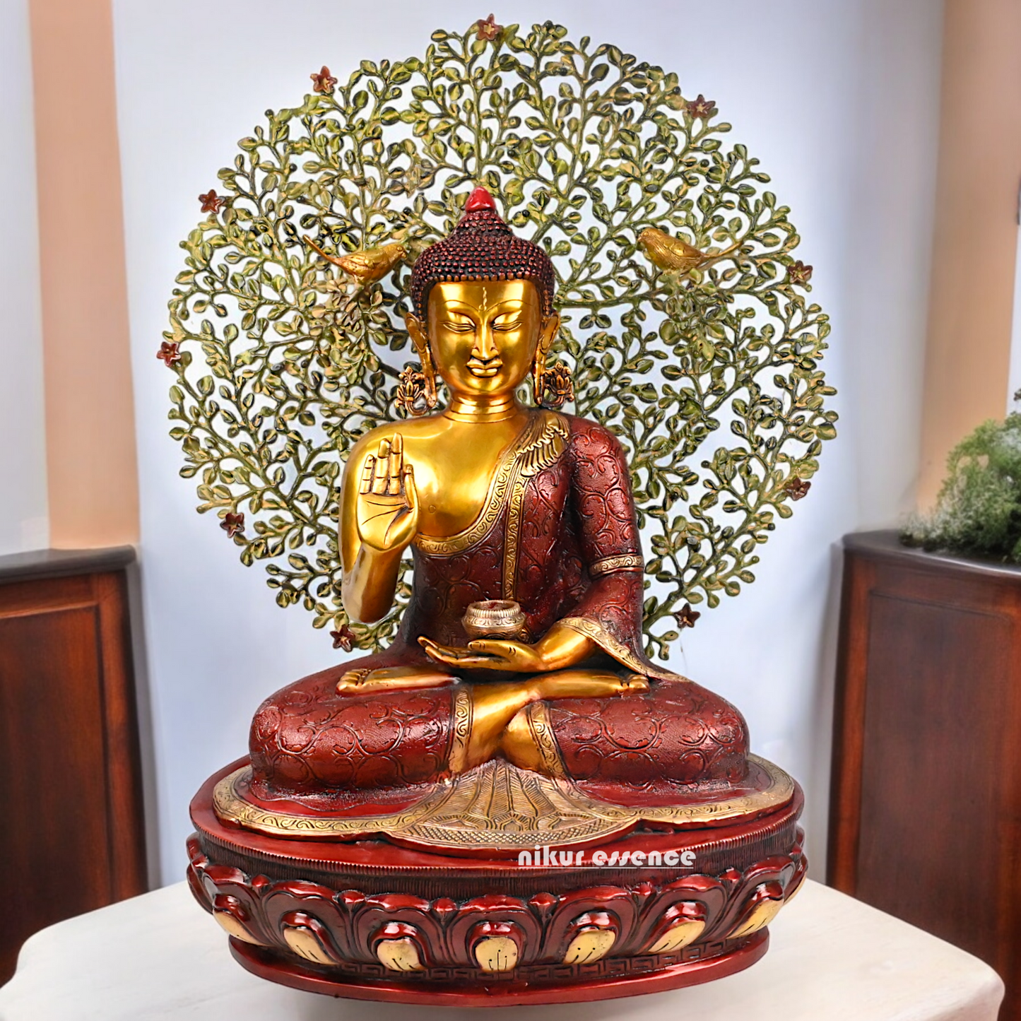 Buy Buddha Statue Depicting the Sermon Under the Bodhi Tree – 72 cm Height Nikuressence