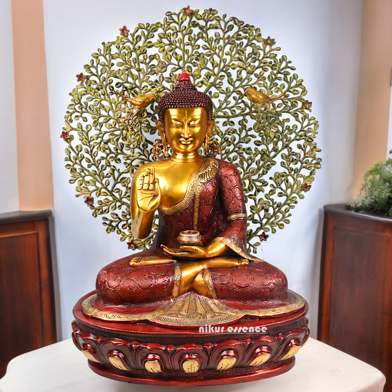 Buy Buddha Statue Depicting the Sermon Under the Bodhi Tree – 72 cm Height Nikuressence