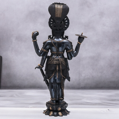 Buy Large Brass Vishnu standing Idol - 101.5 cm Nikuressence