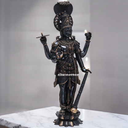 Buy Large Brass Vishnu standing Idol - 101.5 cm Nikuressence
