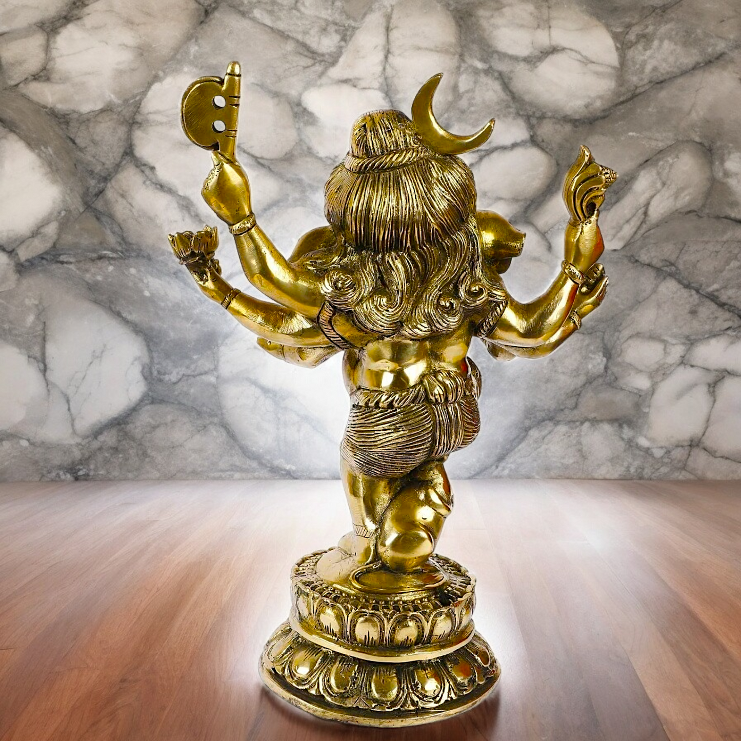 Online Solid Brass dancing Ganesh idol - 15.5 inches Nikuressence