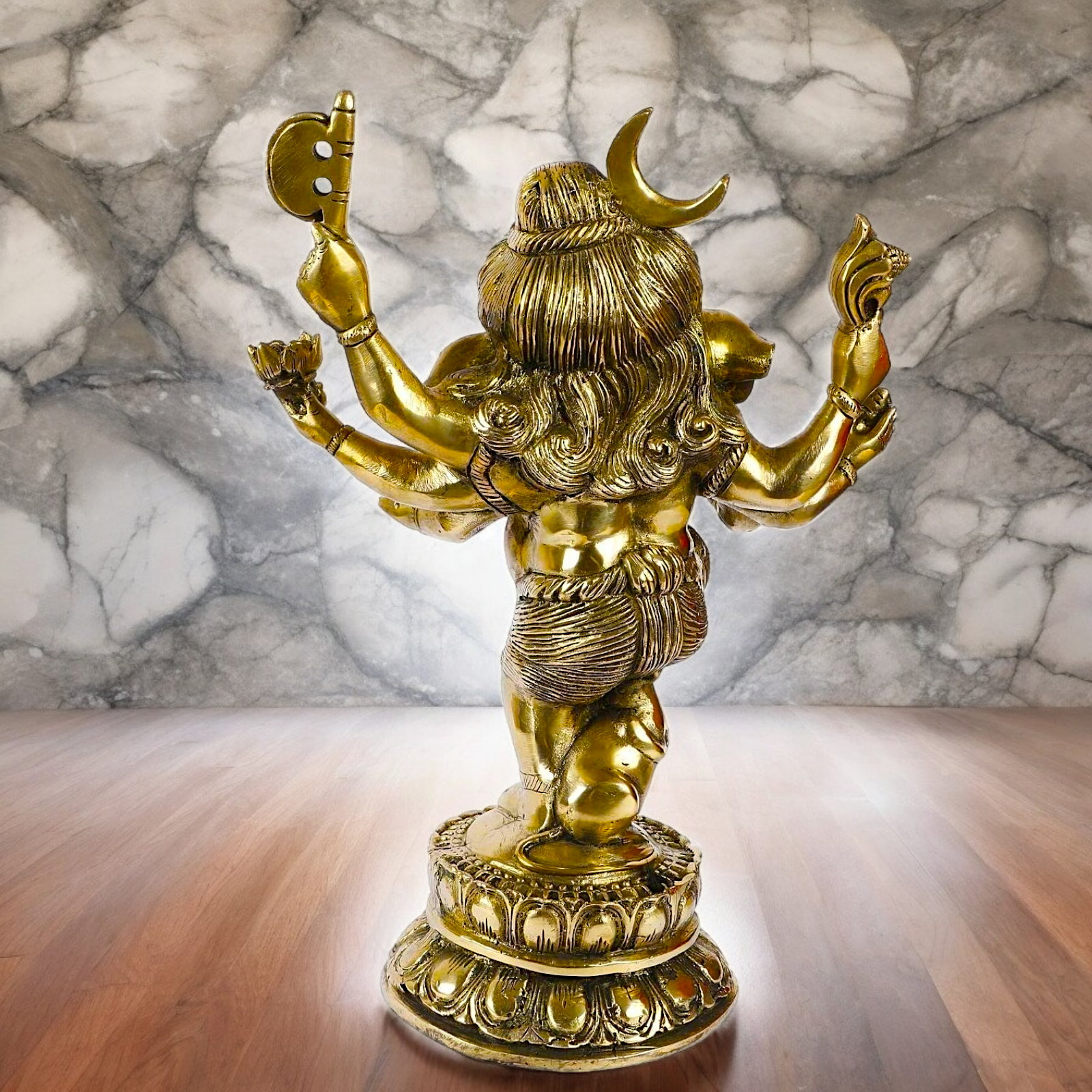 Online Solid Brass dancing Ganesh idol - 15.5 inches Nikuressence