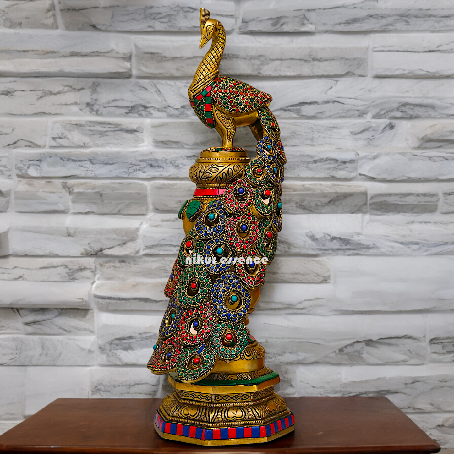 Buy Peacock Idol with Stone Work - 51 cm Nikuressence