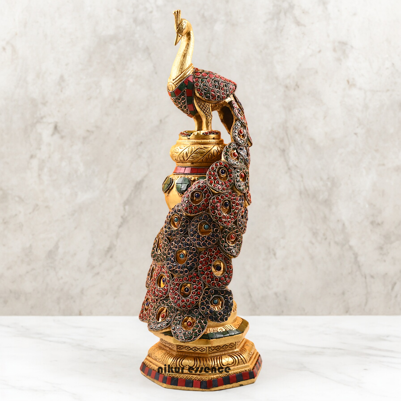 Buy Peacock Idol with Stone Work - 51 cm Nikuressence